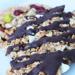 Homemade energy bars with chocolate drizzled on top