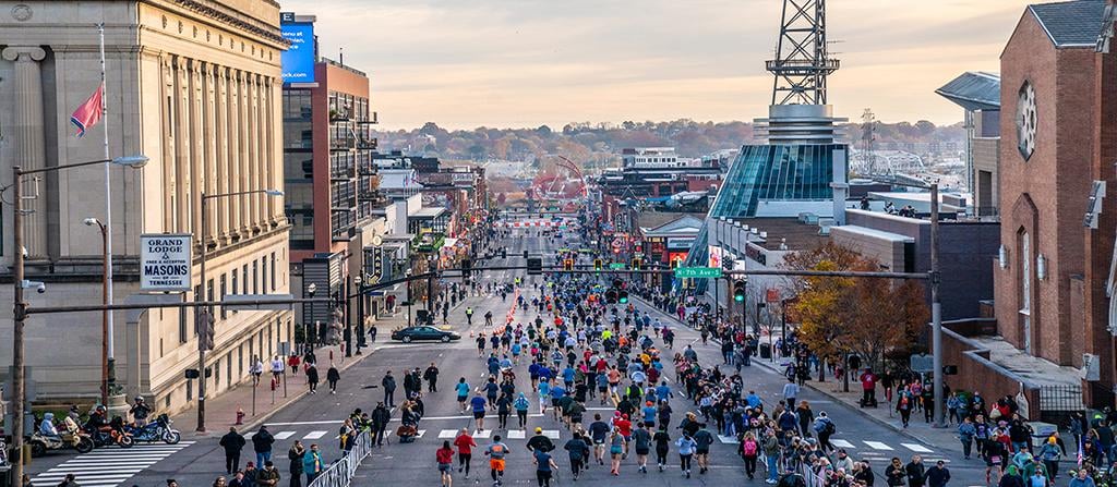 Aerial view Nashville Runners
