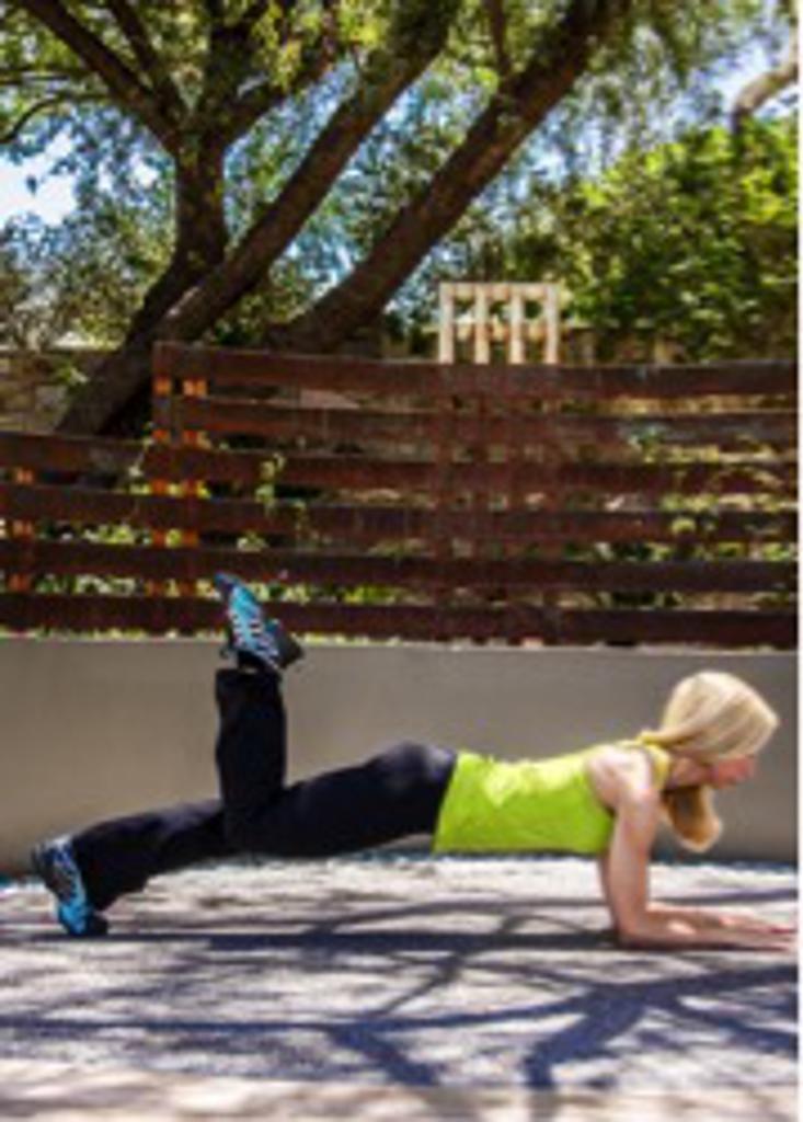 plank with leg up